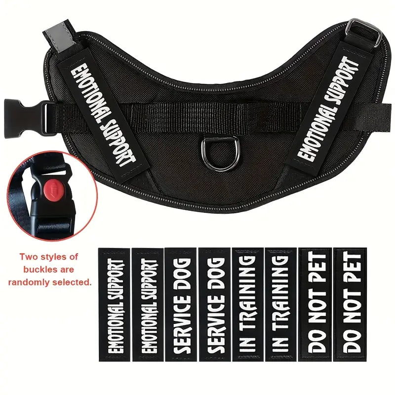 Dog Vest with Patches – No Pull, Reflective, Adjustable Fit