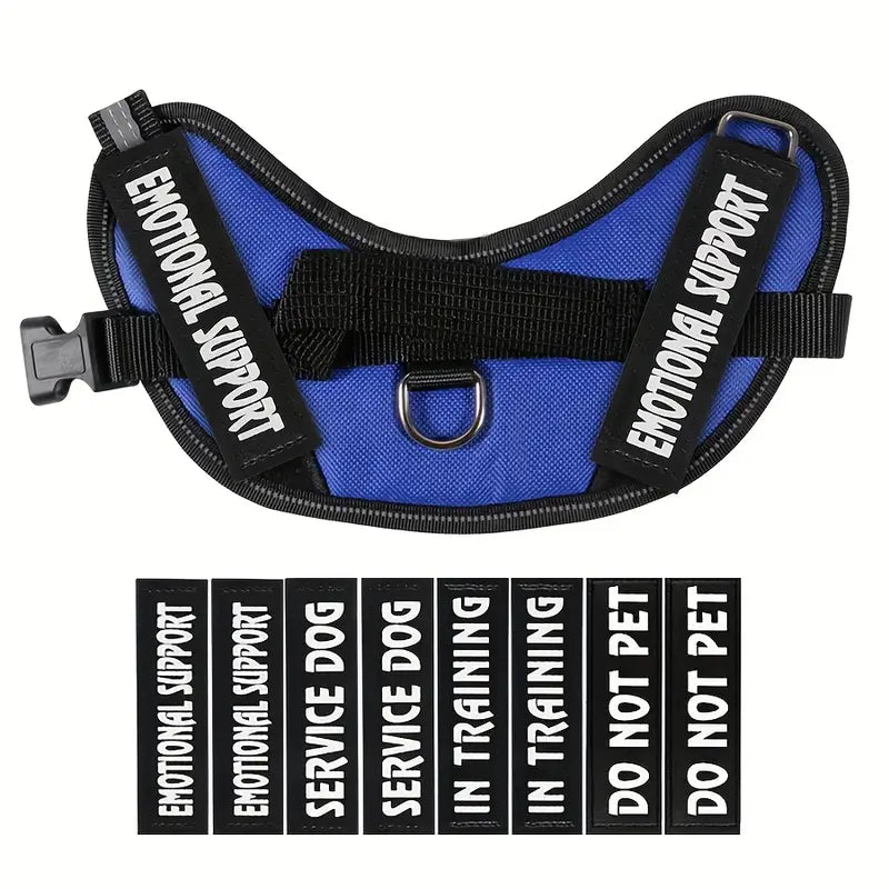 Dog Vest with Patches – No Pull, Reflective, Adjustable Fit