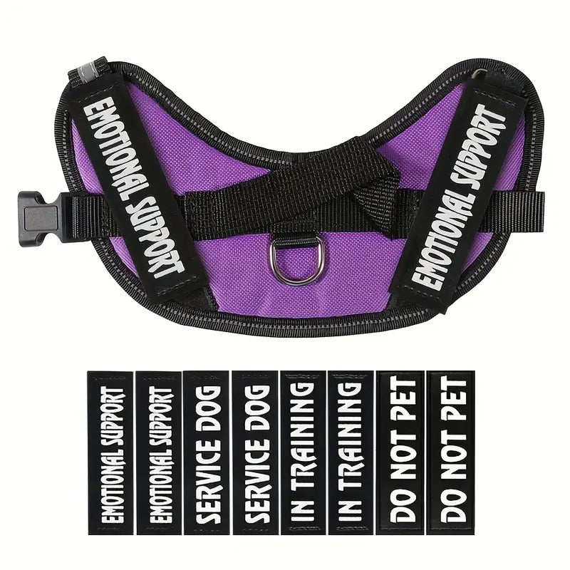 Dog Vest with Patches – No Pull, Reflective, Adjustable Fit