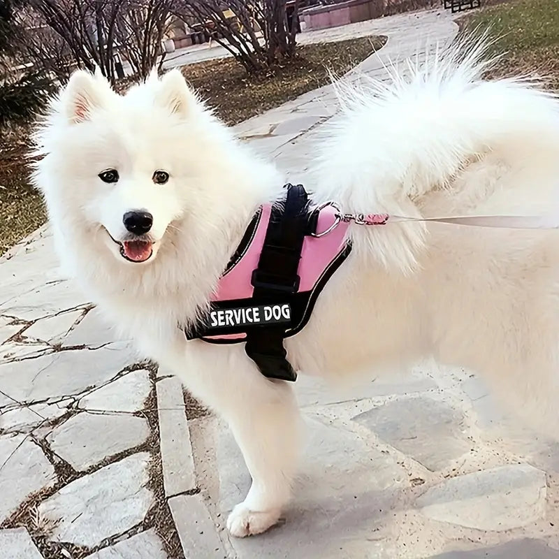 Dog Vest with Patches – No Pull, Reflective, Adjustable Fit