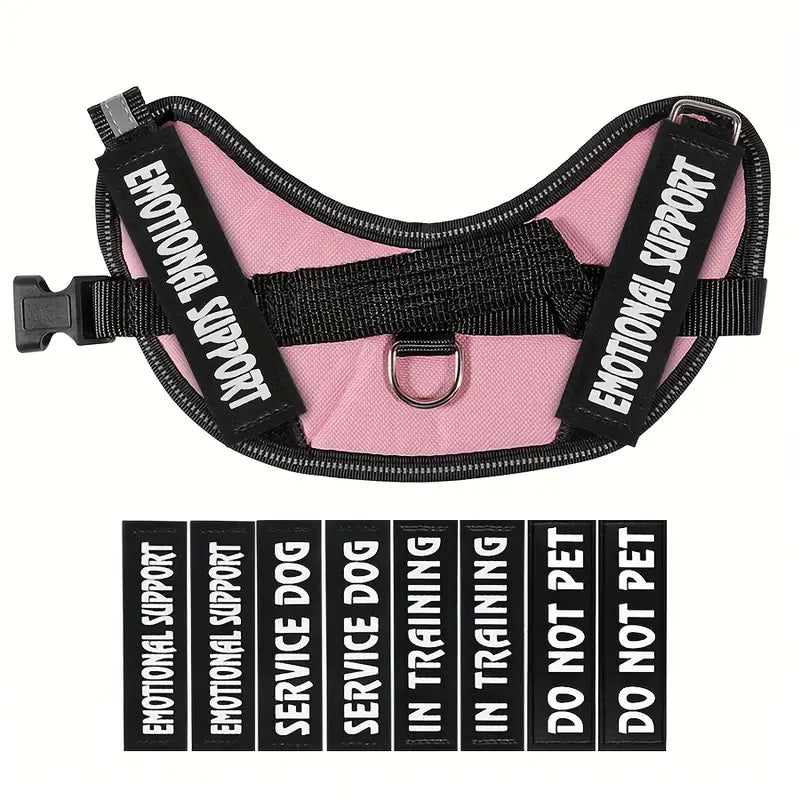 Dog Vest with Patches – No Pull, Reflective, Adjustable Fit